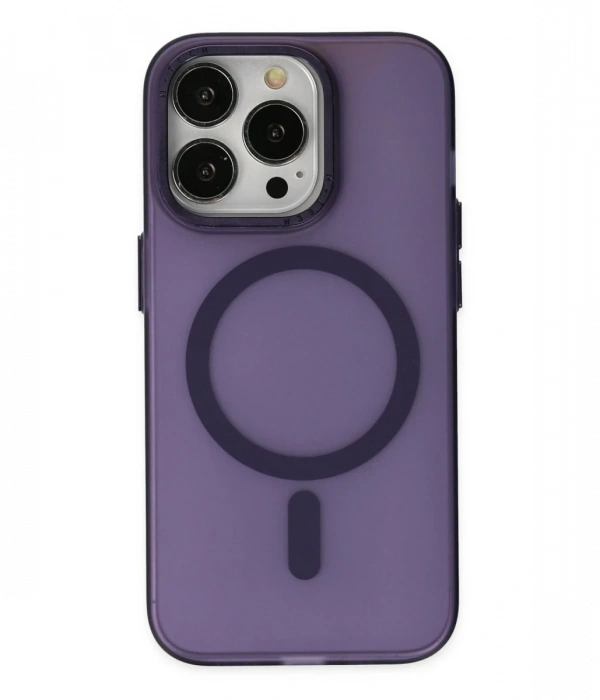 Newface iPhone 13 Pro Kılıf Lodos Magneticsafe Mat Kapak - Mor