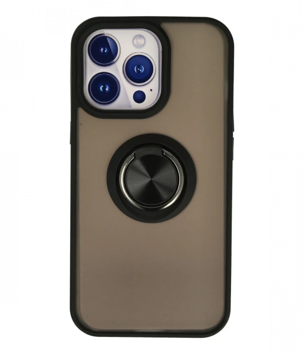 Newface iPhone 13 Pro Kılıf Montreal Yüzüklü Silikon Kapak