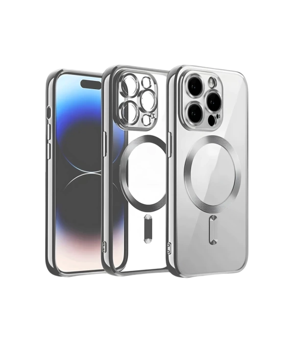 Newface iPhone 13 Pro Max Kılıf Kross Magneticsafe Kapak - Titan Gri