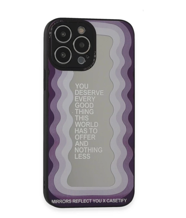 Newface iPhone 13 Pro Max Kılıf Mirror Desenli Kapak