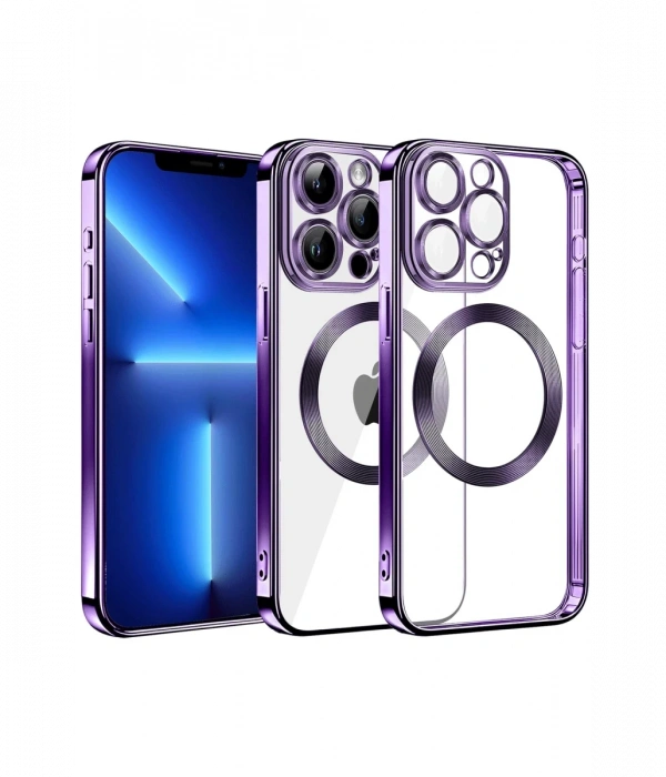 Newface iPhone 13 Pro Max Kılıf Slot Silikon - Mor