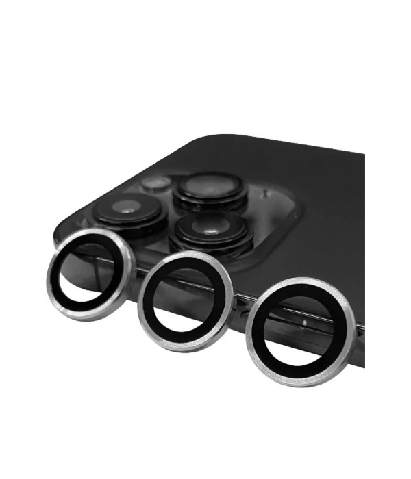 Newface iPhone 13 Pro Max Raze Metal Kamera Lens - Gümüş