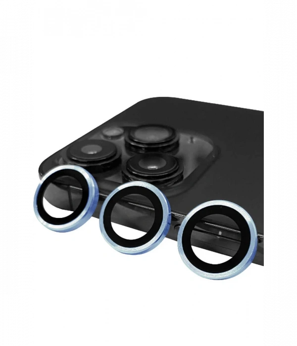Newface iPhone 13 Pro Max Raze Metal Kamera Lens - Mavi