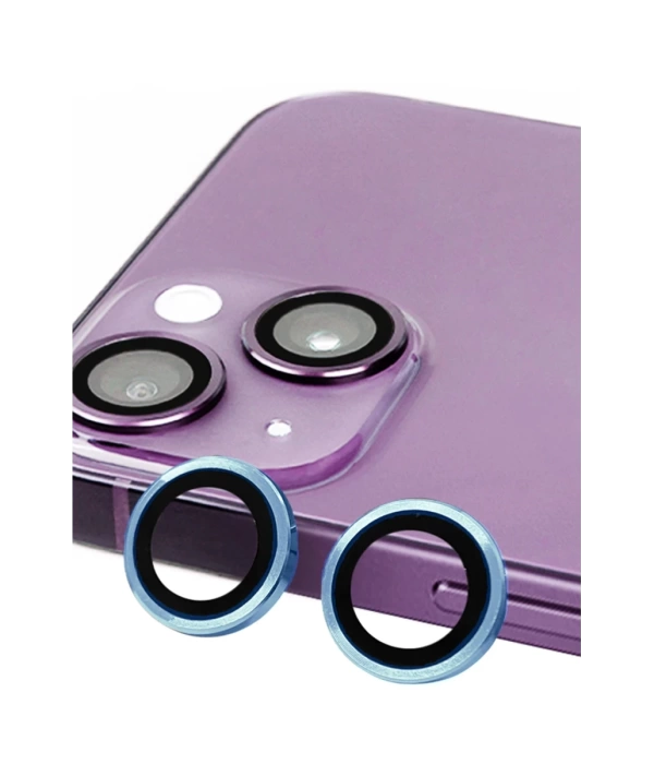 Newface iPhone 13 Raze Metal Kamera Lens - Mavi