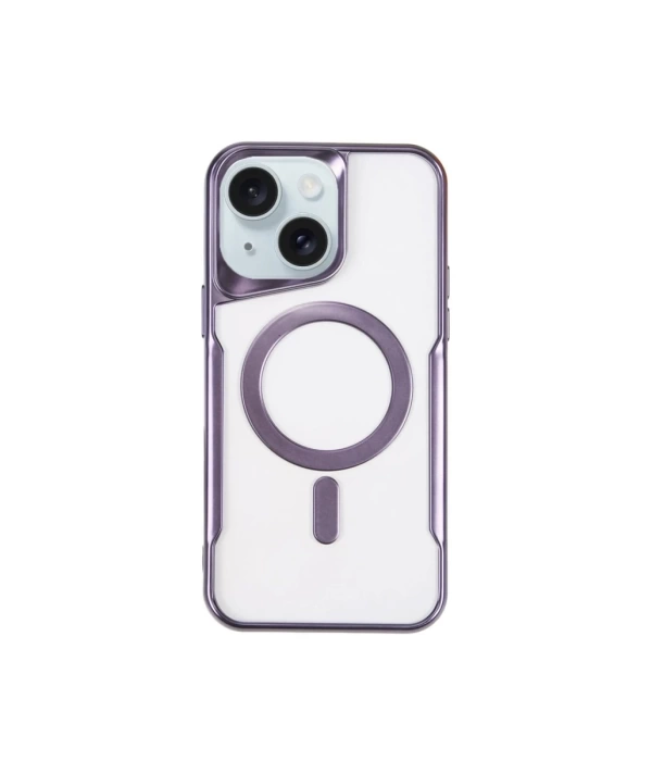 Newface iPhone 14 Kılıf Boyi Magsafe Silikon Kapak - Derin Mor
