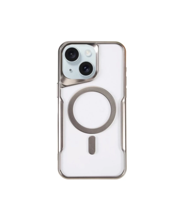 Newface iPhone 14 Kılıf Boyi Magsafe Silikon Kapak - Gümüş