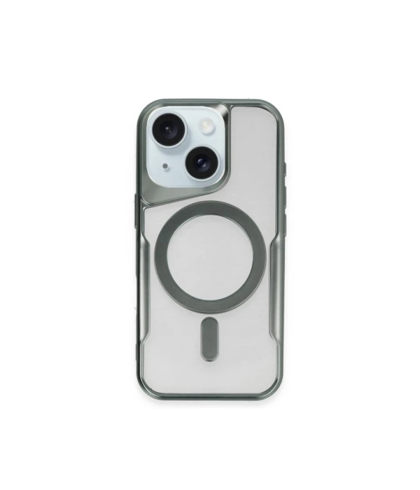 Newface iPhone 14 Kılıf Boyi Magsafe Silikon Kapak - Yeşil