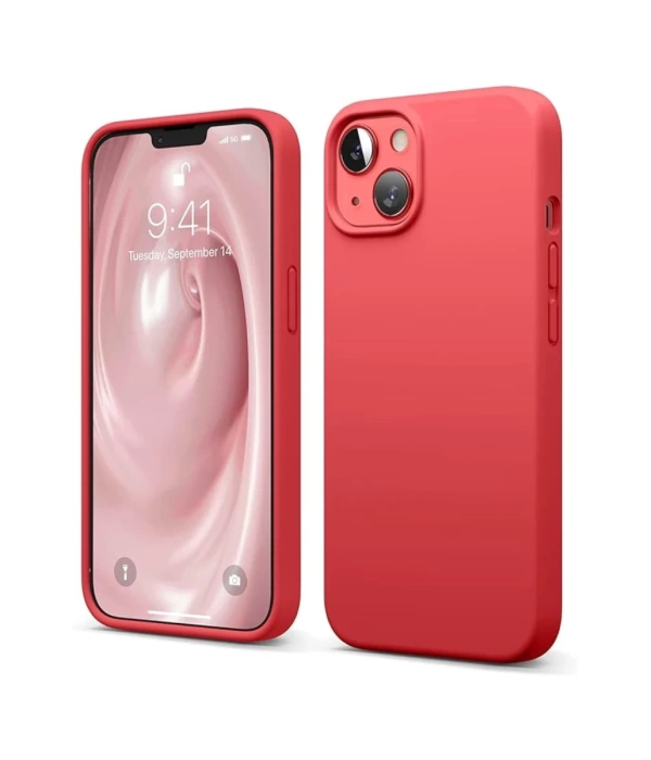 Newface iPhone 14 Kılıf First Silikon - Kırmızı