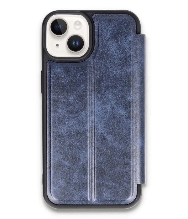 Newface iPhone 14 Kılıf Flip Cover - Lacivert