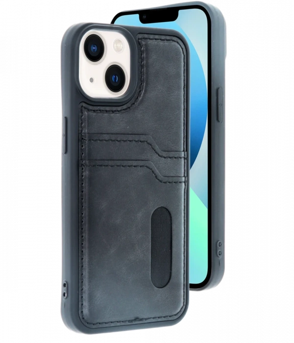 Newface iPhone 14 Kılıf Sara Kartvizitli Deri Kılıf