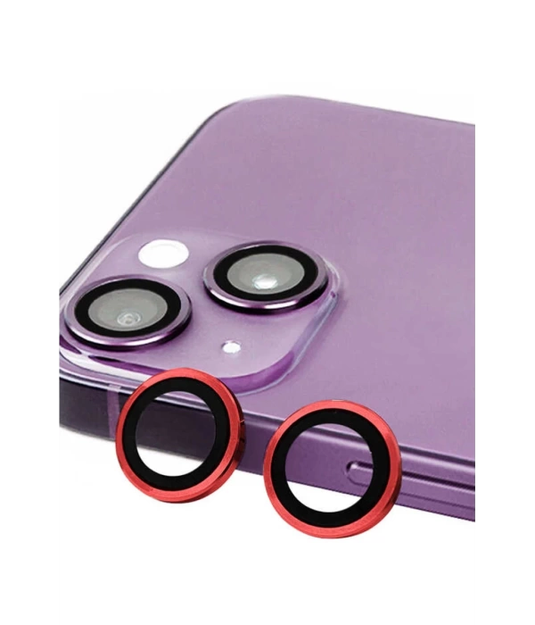 Newface iPhone 14 Plus Raze Metal Kamera Lens - Kırmızı