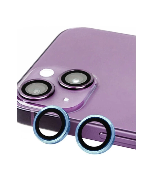 Newface iPhone 14 Plus Raze Metal Kamera Lens - Mavi