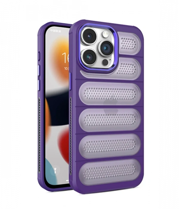 Newface iPhone 14 Pro Kılıf Airmax Silikon Kapak - Derin Mor