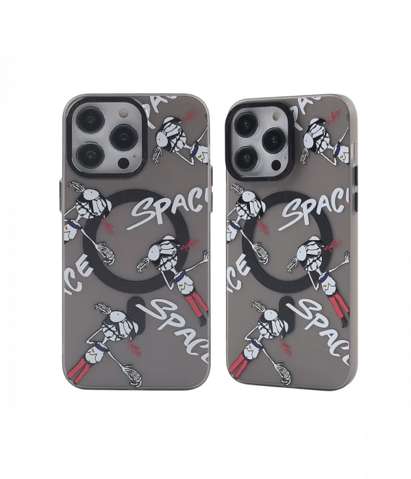 Newface iPhone 14 Pro Kılıf Apollo Magneticsafe Desenli Kapak