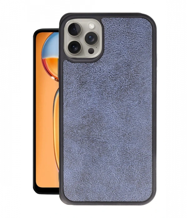 Newface iPhone 14 Pro Kılıf Aras Deri Kapak - Lacivert