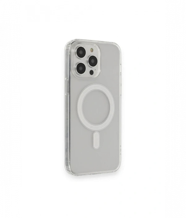 Newface iPhone 14 Pro Kılıf Matte Şeffaf Magneticsafe - Şeffaf