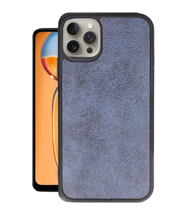 Newface iPhone 14 Pro Max Kılıf Aras Deri Kapak - Lacivert