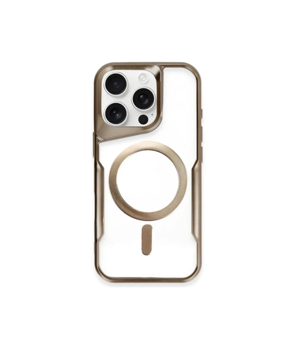Newface iPhone 14 Pro Max Kılıf Boyi Magsafe Silikon Kapak - Kahverengi