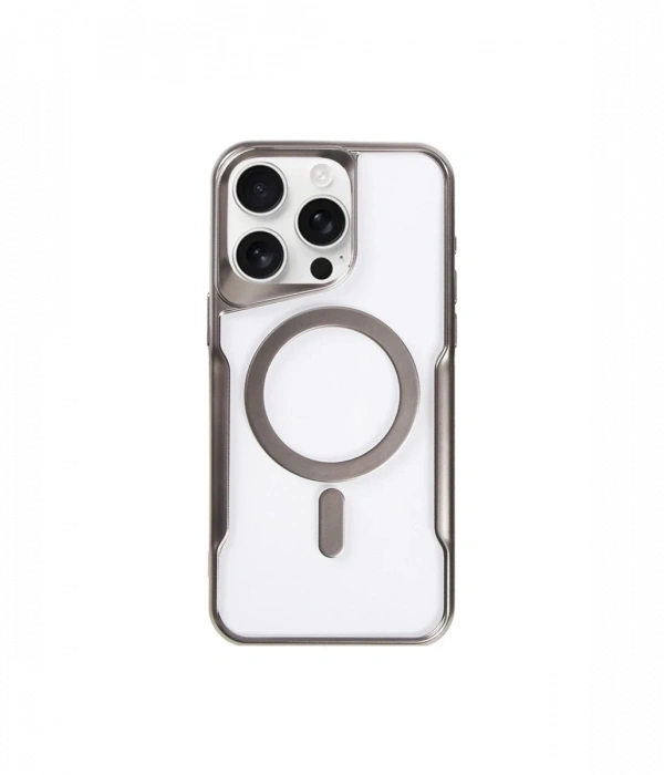 Newface iPhone 14 Pro Max Kılıf Boyi Magsafe Silikon Kapak - Titan Gri