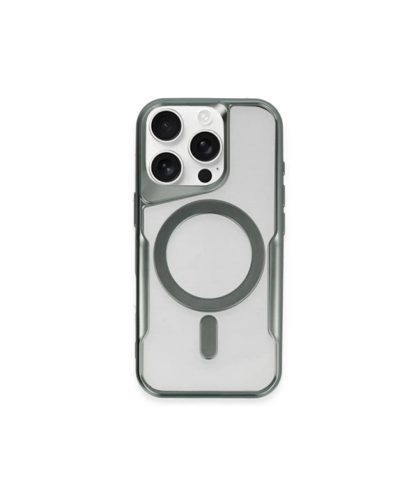 Newface iPhone 14 Pro Max Kılıf Boyi Magsafe Silikon Kapak - Yeşil