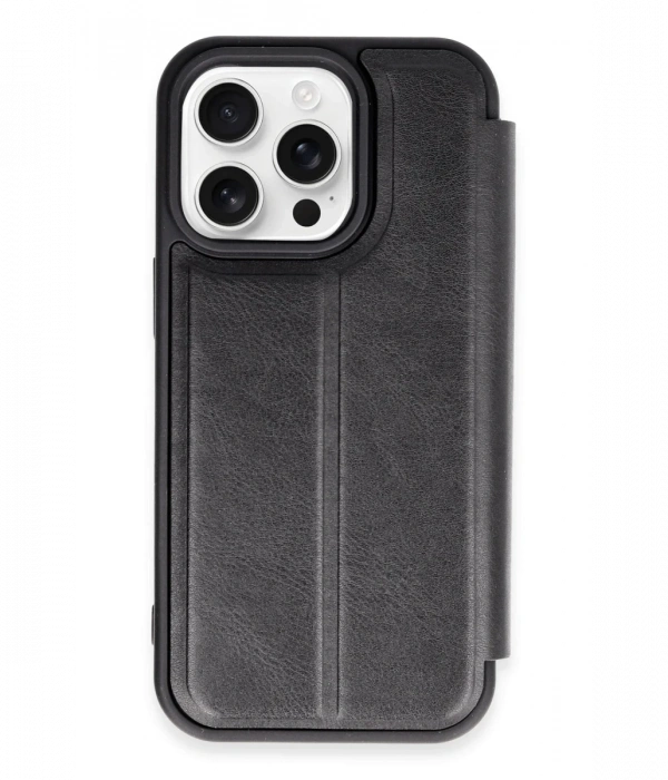 Newface iPhone 14 Pro Max Kılıf Flip Cover - Siyah