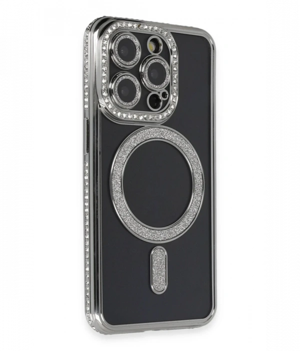 Newface iPhone 14 Pro Max Kılıf Joke Simli Magneticsafe Kılıf