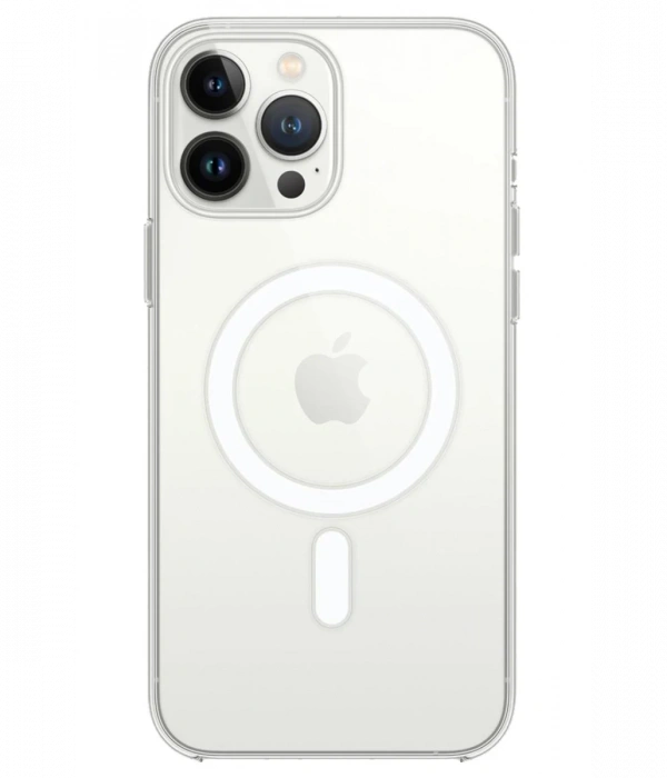 Newface iPhone 14 Pro Max Kılıf Magneticsafe Şeffaf Silikon - Şeffaf