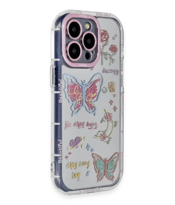 Newface iPhone 14 Pro Max Kılıf Reflexion Desenli Kapak - Desen 8