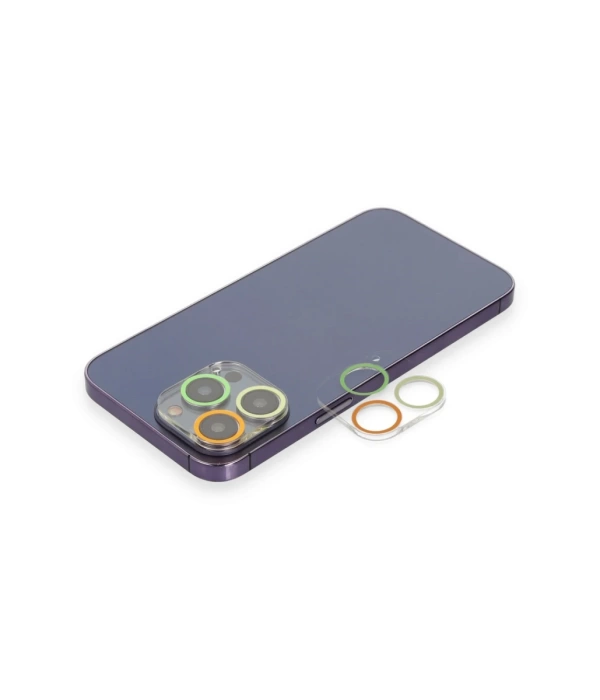 Newface iPhone 14 Pro Max Renkli Kamera Lens Koruma Cam