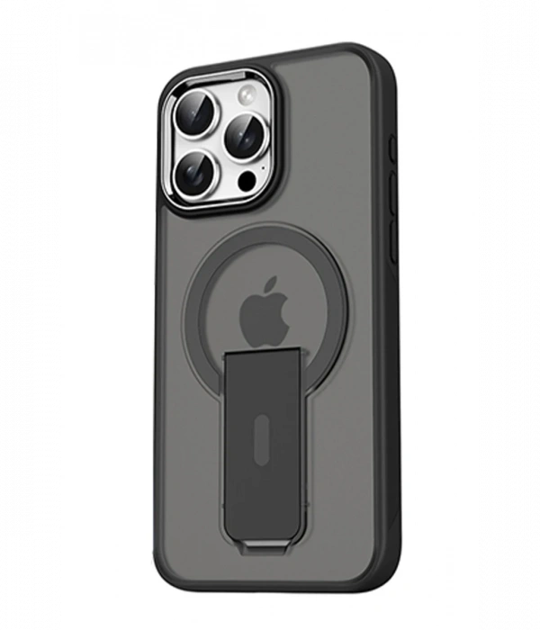 Newface iPhone 14 Pro Max Tork Magsafe Standlı Kapak - Siyah