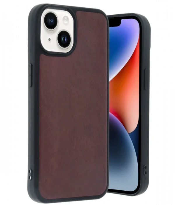 Newface iPhone 15 Kılıf Aras Deri Kapak