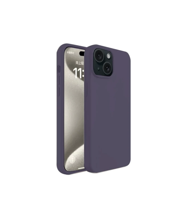 Newface iPhone 15 Kılıf First Silikon - Mürdüm