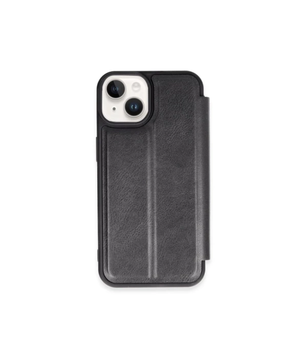 Newface iPhone 15 Kılıf Flip Cover - Siyah
