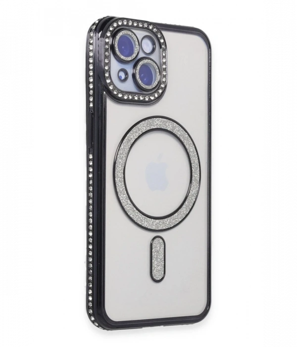 Newface iPhone 15 Kılıf Joke Simli Magneticsafe Kılıf