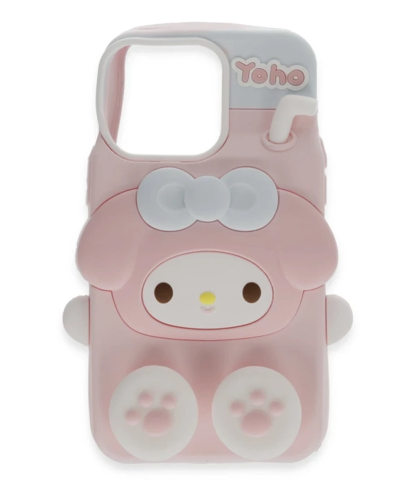 Newface iPhone 15 Kılıf Poky Karakter Silikon Kapak - Desen 2