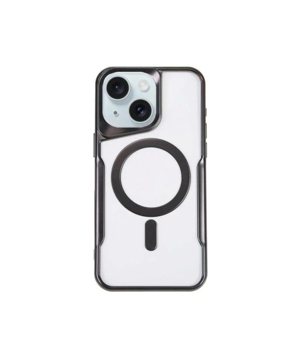 Newface iPhone 15 Plus Kılıf Boyi Magsafe Silikon Kapak - Siyah