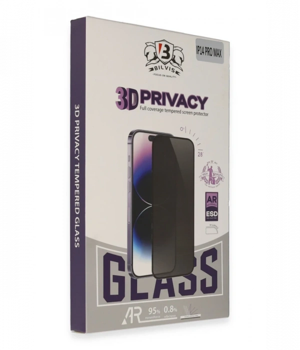Newface iPhone 15 Pro Bilvis 3D Hayalet Cam Ekran Koruyucu