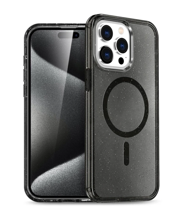 Newface iPhone 15 Pro Kılıf Glow Magsafe Kapak - Siyah