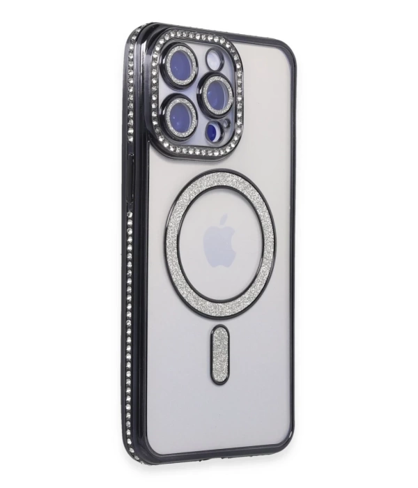 Newface iPhone 15 Pro Kılıf Joke Simli Magneticsafe Kılıf
