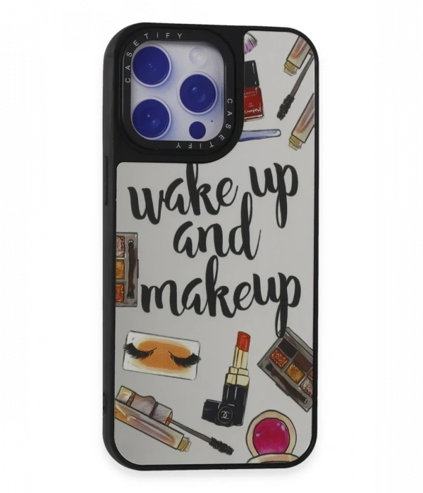 Newface iPhone 15 Pro Kılıf Mirror Desenli Kapak