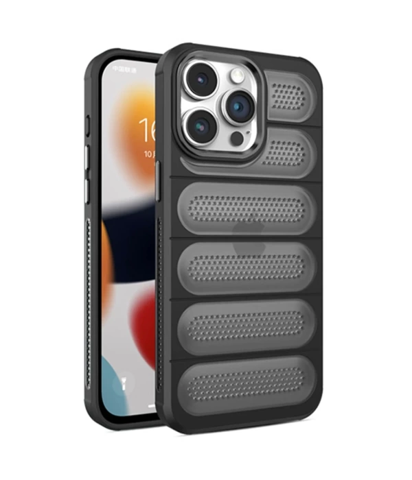 Newface iPhone 15 Pro Max Kılıf Airmax Silikon Kapak - Siyah