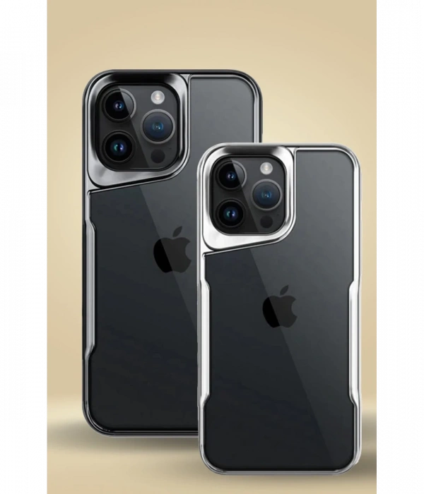 Newface iPhone 15 Pro Max Kılıf Boyi Silikon Kapak - Titan Gri