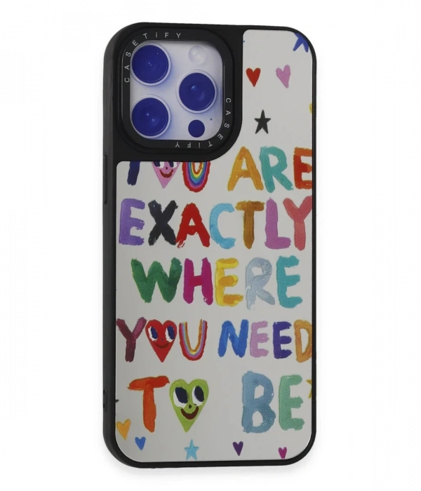 Newface iPhone 15 Pro Max Kılıf Mirror Desenli Kapak