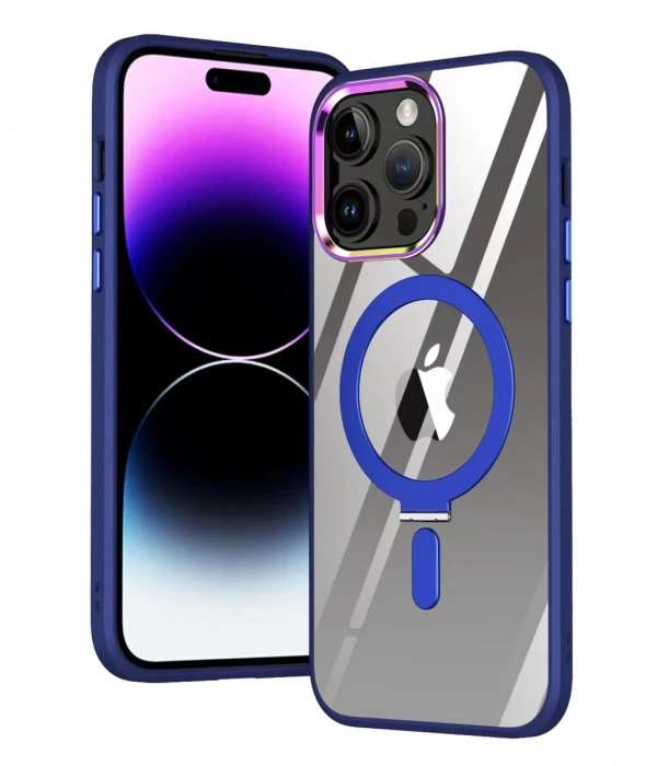 iPhone 15 Pro Max Kılıf Mudo Magneticsafe Standlı Kapak
