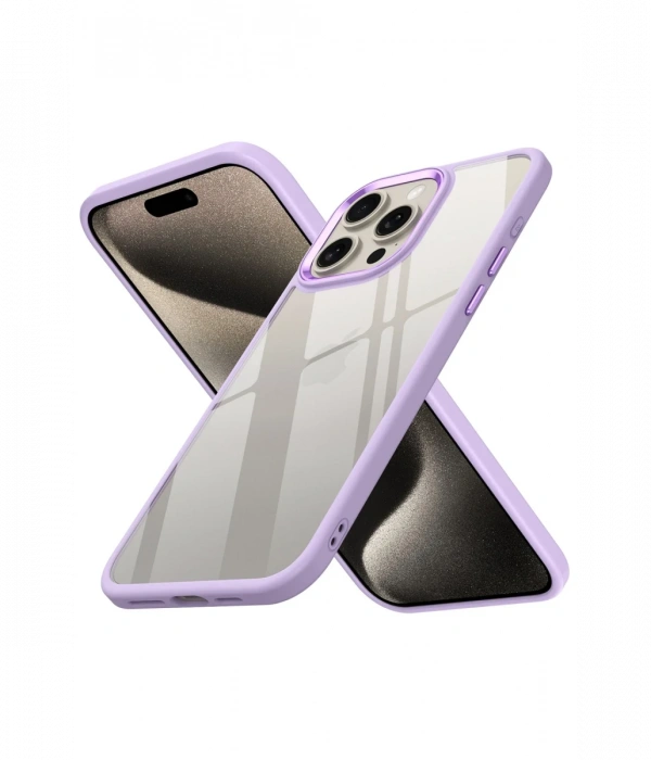 Newface iPhone 15 Pro Max Kılıf Power Silikon - Lila
