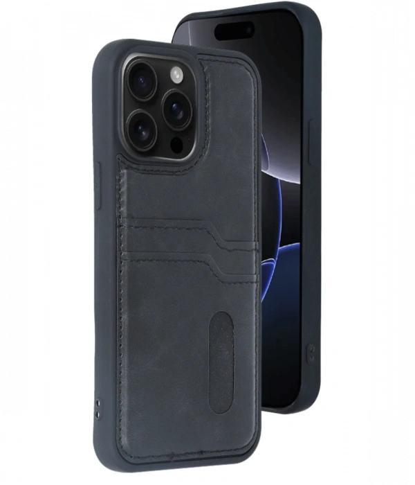 Newface iPhone 15 Pro Max Kılıf Sara Kartvizitli Deri Kılıf