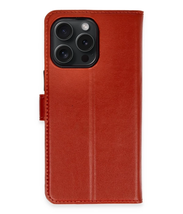Newface iPhone 15 Pro Max Kılıf Trend S Plus Kapaklı Kılıf - Kırmızı
