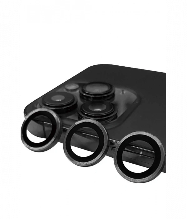 Newface iPhone 15 Pro Max Raze Metal Kamera Lens - Titan Gri