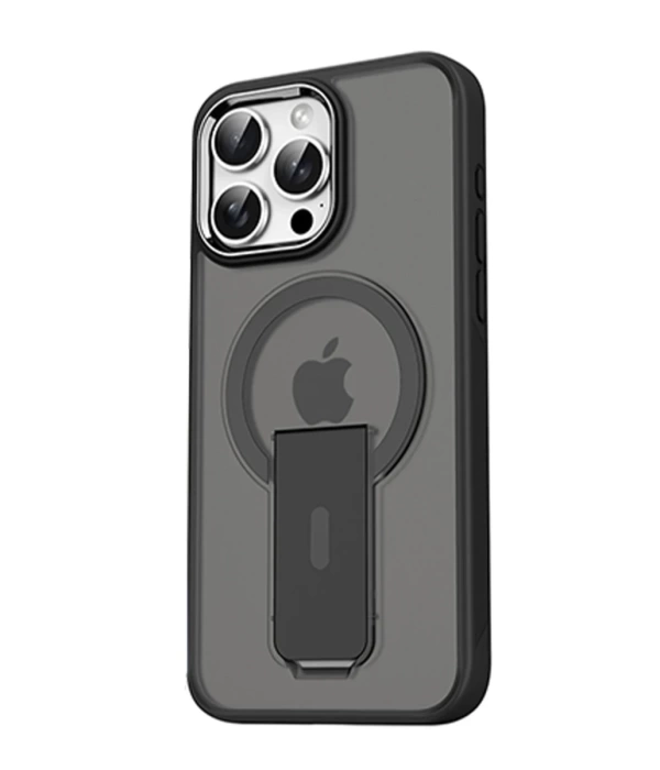 Newface iPhone 15 Pro Max Tork Magsafe Standlı Kapak - Siyah