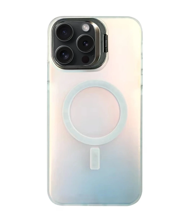 Newface iPhone 15 Pro Primera Magsafe Standlı Kapak - Beyaz